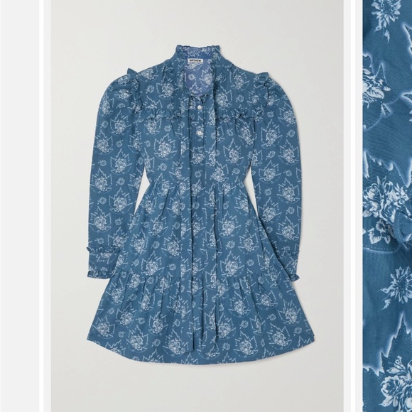 Batsheva Mina Dress Antique Blue NWT | size 4 - Picture 9 of 9